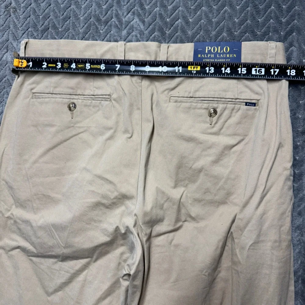 Polo Ralph Lauren Chino Pants 36x32 Khaki NWT Stretch Classic Fit (2104)